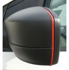 Desig lišta spätných zrkadiel - červená Škoda Octavia II Facelift, Superb II, Octavia III, Rapid, Citigo, Yeti, Fabia III, Superb III
