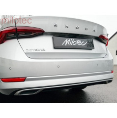 Dummy koncovky výfuku so stredovou lištou Alu Brush Škoda Octavia IV Limousine/Combi/Hybrid, od r.v. 2020