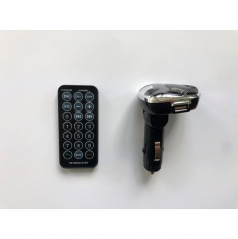 FM Modulátor s Bluetooth, Handsfree, 2xUSB, 12 / 24V, strieborný