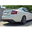 Stredový spojler zadného nárazníka pre Škoda Octavia RS Facelift Mk3, Maxton Design (čierny lesklý plast ABS)