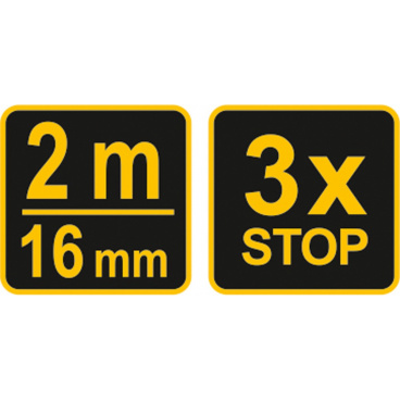 Metr svinovací 2 m x 16 mm červeno - černý Metr svinovací 2 m x 16 mm červeno - černý