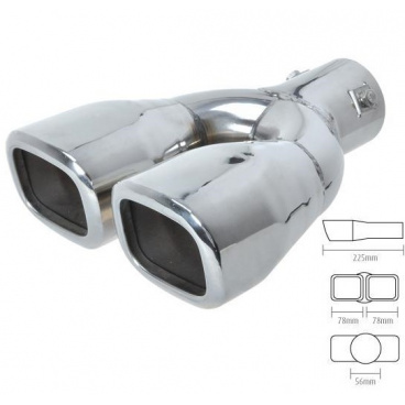 Nerezová koncovka prevedenie dual s uchytenie hranaté Nerezová koncovka prevedenie dual s uchytenie hranaté