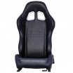 Športová polohovateľná sedačka Race Sport imitácia kože čierna (bez loga)