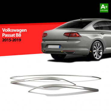 Nerez lišta zadného nárazníka VW Passat B8 sedan 2014-19 3 ks Nerez lišta zadného nárazníka VW Passat B8 sedan 2014-19 3 ks
