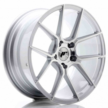 JR Wheels JR30 18x8,5 ET35 5x120 Strieborná Leštená Čelná Strana JR Wheels JR30 18x8,5 ET35 5x120 Strieborná Leštená Čelná Strana