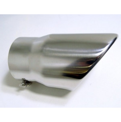 Nerezová koncovka výfuku kruhová s uchytením - veľký vstupný priemer