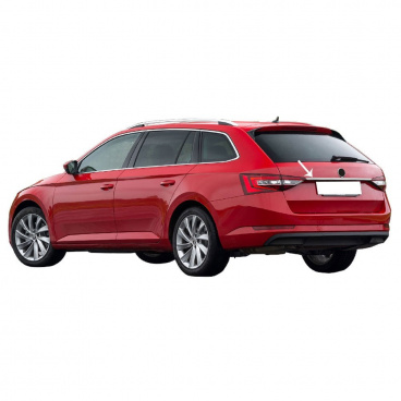 Nerez chróm lišta nad ŠPZ Omtec Škoda Superb 2015+