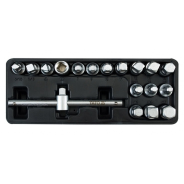 Sada klíčů nastrčných na zátky olejových van motorů 18 ks Sada klíčů nastrčných na zátky olejových van motorů 18 ks