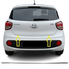 Nerez lišta spodná hranykufra Hyundai i10 2016-19