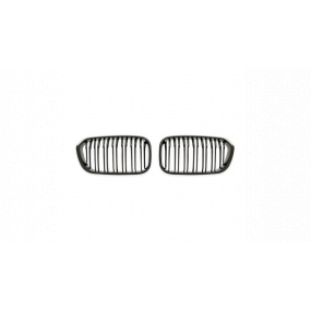 Gril BMW 1 F20 F21 Facelift dvojité rebrá Matt Black