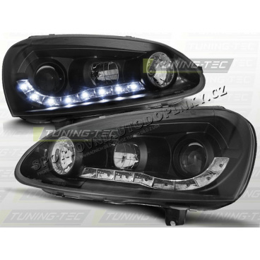 VW Golf V 2003-09 Predné číre svetlá Daylight LED Black (LPVW99) VW Golf V 2003-09 Predné číre svetlá Daylight LED Black (LPVW99)
