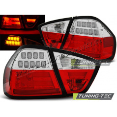BMW E90 03.2005-08.2008 zadné LED lampy red white BAR (LDBM72)