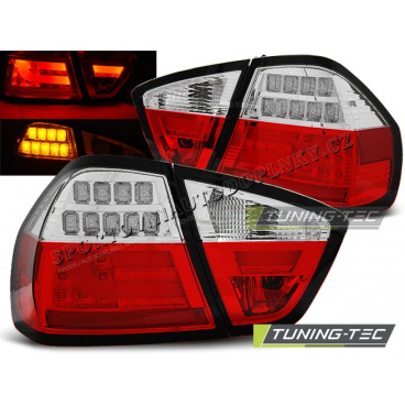 BMW E90 03.2005-08.2008 zadné LED lampy red white BAR (LDBM72)