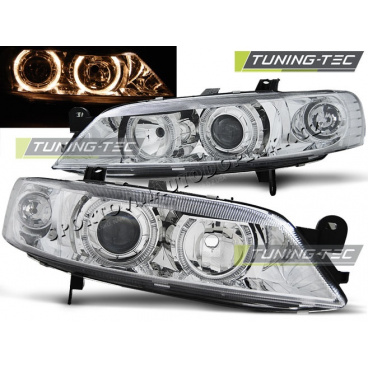 OPEL VECTRA B 1999-2002 PŘEDNÍ ČÍRÁ SVĚTLA ANGEL EYES CHROME OPEL VECTRA B 1999-2002 PŘEDNÍ ČÍRÁ SVĚTLA ANGEL EYES CHROME