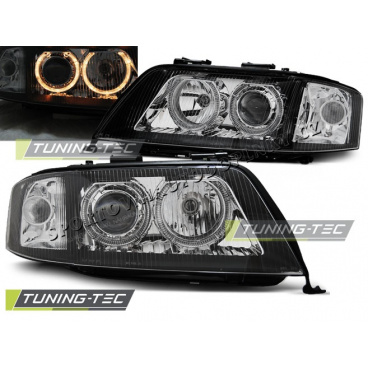 AUDI A6 06.2001-05.2004 Predné číre svetlá ANGEL EYES BLACK (LPAU82)