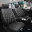 Černý kožený potah sedadla Mercedes Benz Vito VAN W447 2014+ (2-sedadlo)