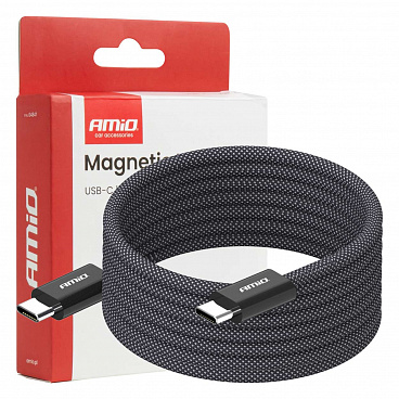 Magnetický USB kábel USB-C – USB-C 60W 200cm