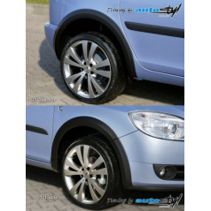 Škoda Roomster facelift - lemy blatníkov - čierný dezén