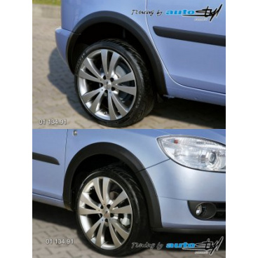 Škoda Roomster facelift - lemy blatníkov - čierný dezén Škoda Roomster facelift - lemy blatníkov - čierný dezén