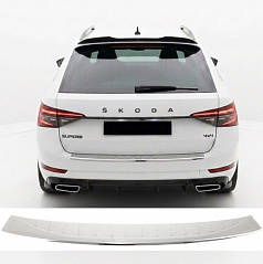 Nerez leštený panel zadného nárazníka Škoda Superb III kombi 2015-24