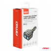 Rozdeľovač rozbočovač zásuvky zapaľovača 2x USB 1x USB-C 12V 24V + voltmeter AMIO-04173