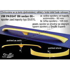 Volkswagen Passat B5 sedan 1996-00 spoiler zadnej kapoty (EÚ homologácia)