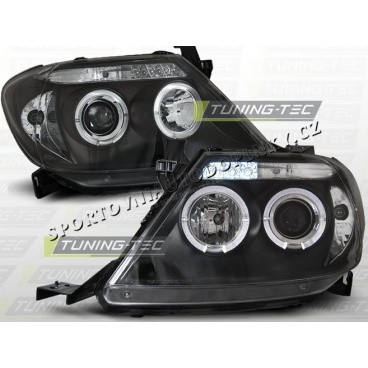 TOYOTA HILUX 2005-11 PŘEDNÍ ČÍRÁ SVĚTLA ANGEL EYES BLACK TOYOTA HILUX 2005-11 PŘEDNÍ ČÍRÁ SVĚTLA ANGEL EYES BLACK