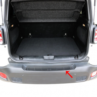 Nerez kryt hrany zadného nárazníka Omtec Jeep Renegade 2014+ brúsený