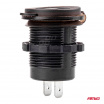 Vodotesná nabíjačka so zásuvkami a testerom napätia 2x USB 12V 24V MOD-06