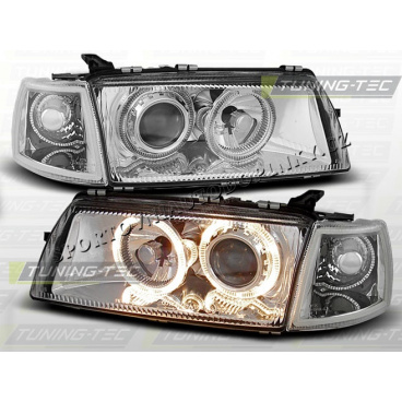 OPEL VECTRA A 1988-95 PŘEDNÍ ČÍRÁ SVĚTLA ANGEL EYES CHROME OPEL VECTRA A 1988-95 PŘEDNÍ ČÍRÁ SVĚTLA ANGEL EYES CHROME