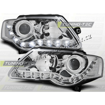 VW Passat B6 (3C) 2005-10 Predné číre svetlá Daylight LED chrome (LPVWE0)