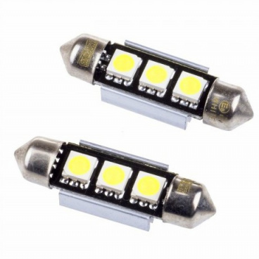 Žiarovka 3 LED SMD sulfit 39 mm biela 6000K 12V CAN-BUS - 2 ks Žiarovka 3 LED SMD sulfit 39 mm biela 6000K 12V CAN-BUS - 2 ks