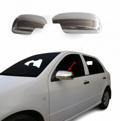 Nerez kryty zrkadiel Omtec 2 ks Škoda Fabia I 2000-2007, Octavia I, II 2000-13