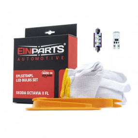 8 ks led osvětlení interiéru Škoda Octavia II Fcl. 2008-12 (3x předek, 2x zadek, 2x kufr) 8 ks led osvětlení interiéru Škoda Octavia II Fcl. 2008-12 (3x předek, 2x zadek, 2x kufr)