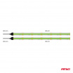 Zelené LED COB pásiky do auta 2x30cm 12V AMIO-04573