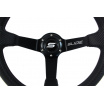 Sportovní volant WRC BLACK CARBON YELLOW STRIP 350 mm