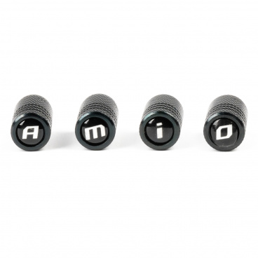 Hliníkové uzávery na ventilky čierne AMIO-03277 Hliníkové uzávery na ventilky čierne AMIO-03277