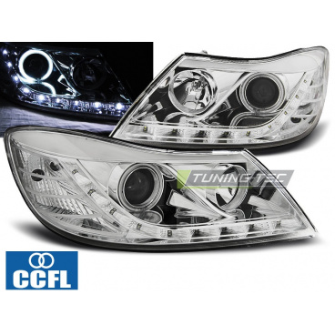 Škoda Octavia 2009-12 predné číre svetlá Daylight chrome (LPSK20)