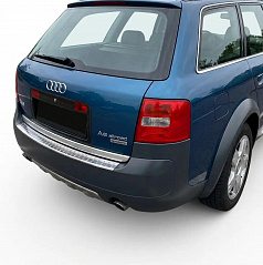 Nerezový leštený kryt hornej hrany zadného nárazníka Audi A6 Allroad 1997-2005