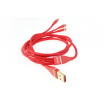 Multikábel do telefónu USB/ 3 konektory (iPhone + iPad, USB typ C a microUSB)