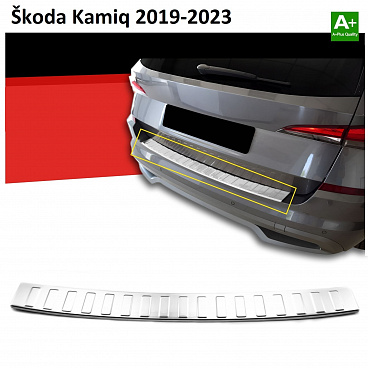 Nerez ochranný panel zadného nárazníka Škoda Kamiq 2019-23 Nerez ochranný panel zadného nárazníka Škoda Kamiq 2019-23