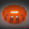 Automobilová núdzová lampa akumulátorová s funkciou LED svietidla 12SMD+3SMD 650mAh (BATT) červená AMIO-04673