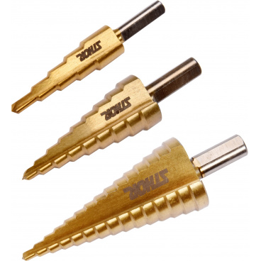 Sada stupňovitých vrtáků 3ks 4-32 mm Sada stupňovitých vrtáků 3ks 4-32 mm