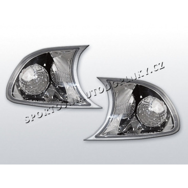 BMW E46 01-03 predné smerovky chróm (KPBM21) - coupe, cabrio