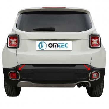 Nerez kryty zadného spodného osvetlenia Jeep Renegade 2014+v