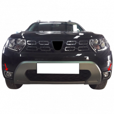 Nerez chróm rámčeky predných hmloviek Omtec brúsené Dacia Duster 2018+ Nerez chróm rámčeky predných hmloviek Omtec brúsené Dacia Duster 2018+