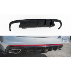 Vložka zadného nárazníka ver.2 pre Škoda Octavia RS Mk3, Maxton Design (čierny lesklý plast ABS)
