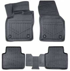 Gumový set 3D presných autokobercov Škoda Kodiaq 2017-24 vrátane krytu zadnej strednej časti