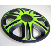 Pokrievky na kolesá - kryty kolies Nascar Green Black 13-16" (po 1 ks)