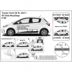 Ochranné bočné lišty na dvere, Toyota Yaris III, 2016-2019, HTB, 5d.